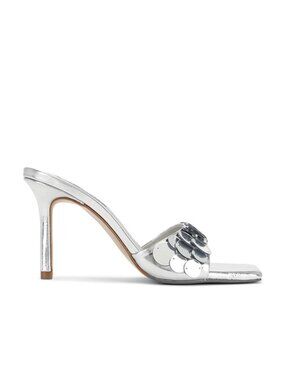 SENSO Halo Sandal in Silver high heel open toe metallic embellished